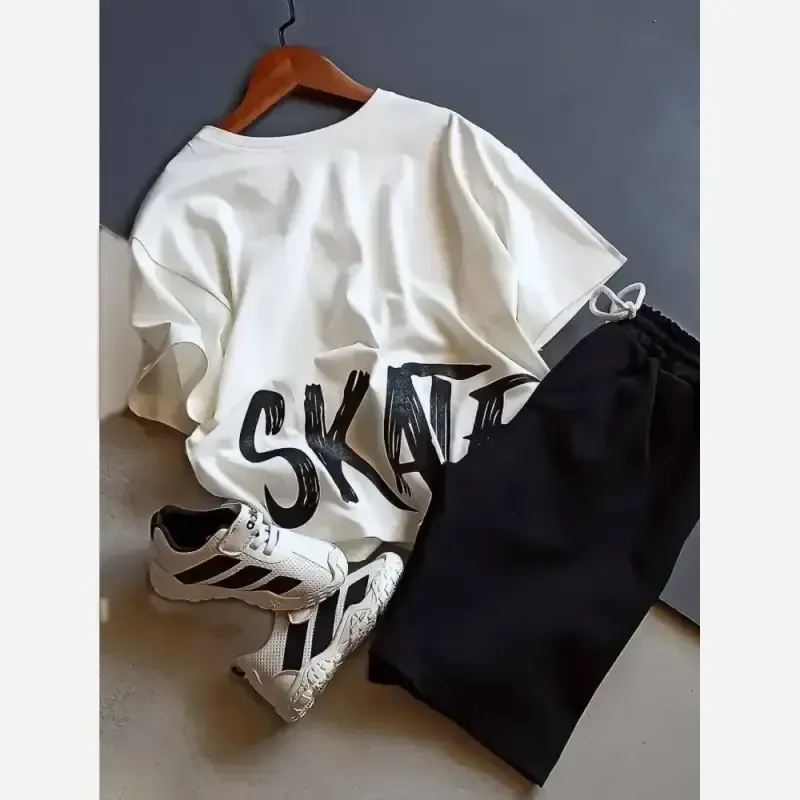 ست ورزشی تیشرت پنبه و شلوارک مازراتی پسرانه و دخترانه بچهگانه سایز 50 تا 65