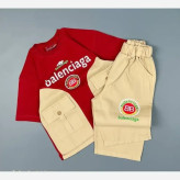 بلوز شلوارک طرح بالنسیاگا جنس بلوز پنبه لاکرا و شلوارک کتان