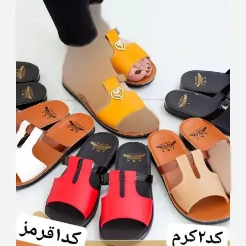 کفش زنانه مدل تیموتی زیره پی یو رنگ کرم و قرمز