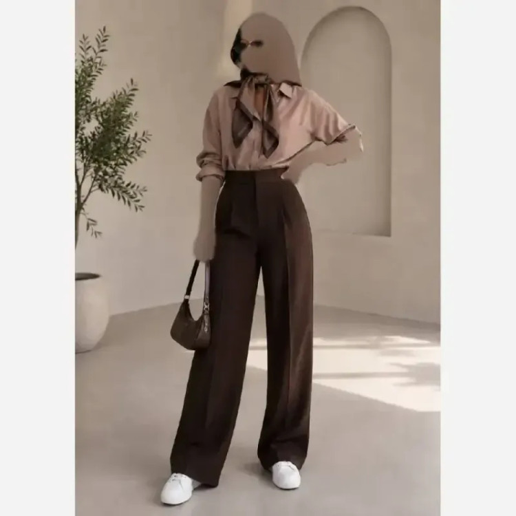 شلوار بگ زنانه مازراتی درجه یک رنگ مشکی سورمه ای قهوه ای