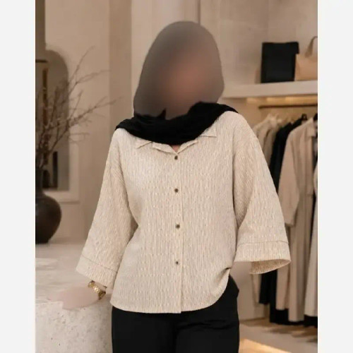 شومیز باکسی ترلان جنس زنبوری مناسب سایز 38 تا 46