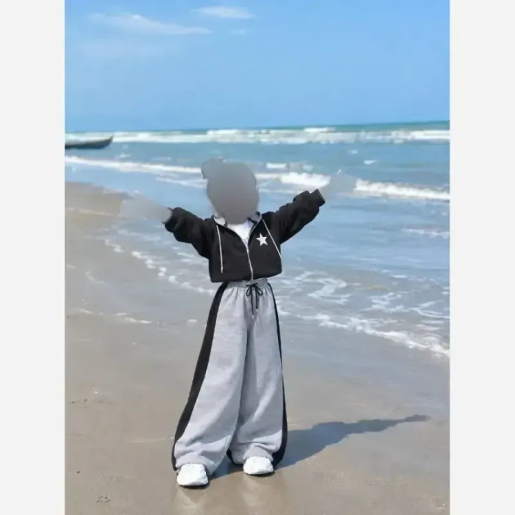 ست سه تیکه آستین بلند پاییزه مدل برکه مناسب سن 4 تا 14 سال