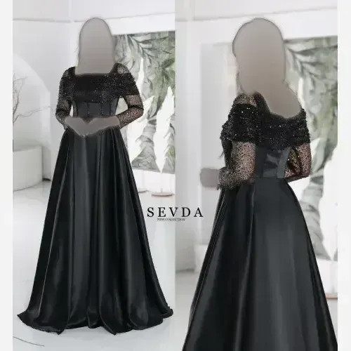 مدل بیتا لباس مجلسی پارچه جسیمکو با ساتن آمریکایی سایز 38 تا 48