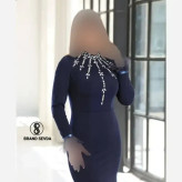لباس مجلسی مدل کیارا متریال قواصی سنگ دوزی شده سایز 38 تا 48