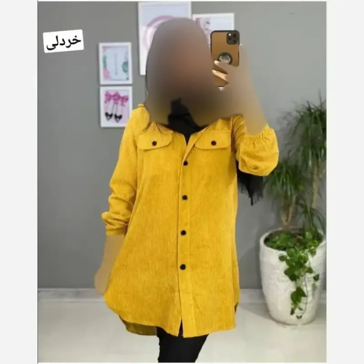 مانتو مخمل کبریتی پاییزه درجه یک فری سایز