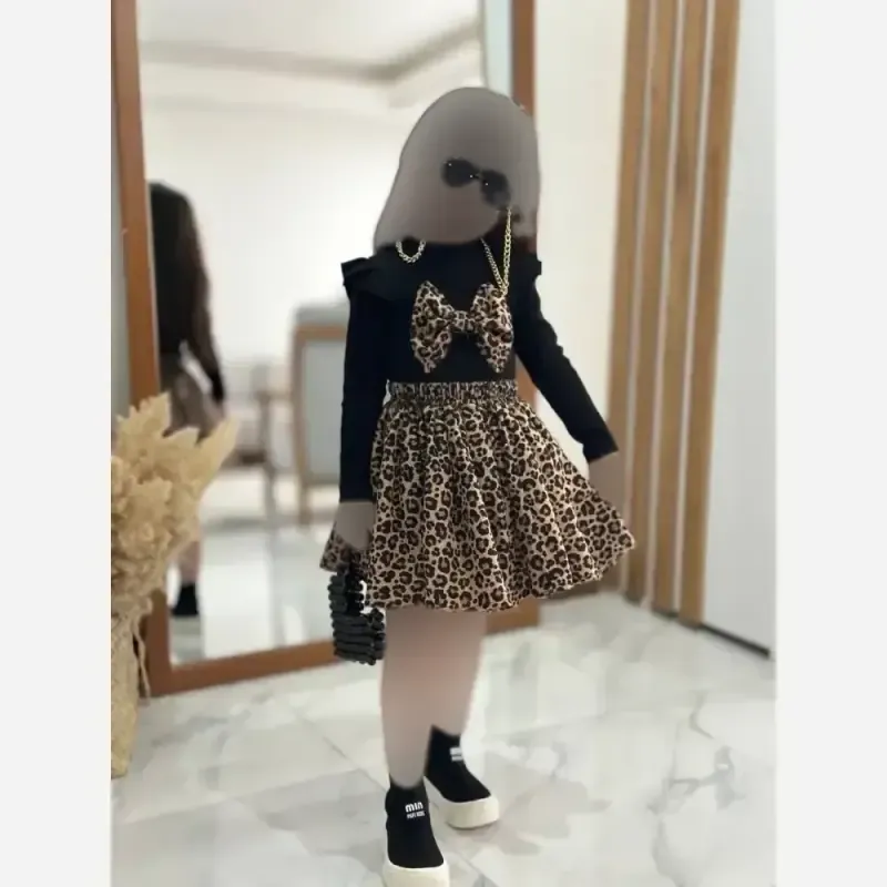 ست بلوز شلوار کتان بگ دخترانه طرح پروانه پاییزه رنگ صورتی و سبز