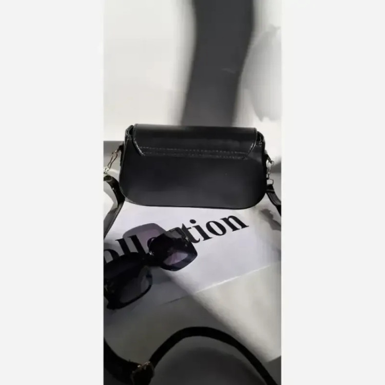 کیف چرم زنانه مدل مانیا رنگ مشکی سایز 15 در 20