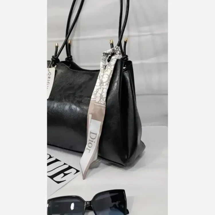 کیف چرم خارجی مدل آیلار مشکی سایز 33 در 28