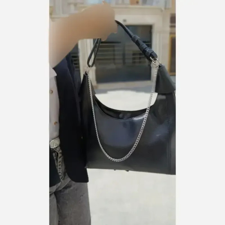 کیف دستی زنانه چرم شرانگ خارجی مشکی سایز 30 در 23