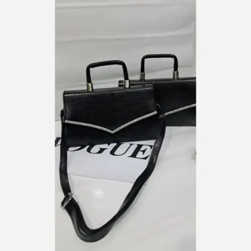 کیف مجلسی ماهلین چرم مشکی سایز 25 در 15