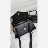 کیف مجلسی ماهلین چرم مشکی سایز 25 در 15