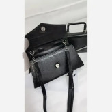 کیف مجلسی ماهلین چرم مشکی سایز 25 در 15