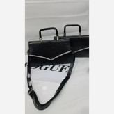 کیف مجلسی ماهلین چرم مشکی سایز 25 در 15