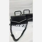 کیف مجلسی ماهلین چرم مشکی سایز 25 در 15