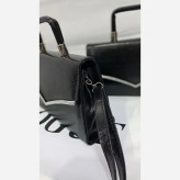 کیف مجلسی ماهلین چرم مشکی سایز 25 در 15