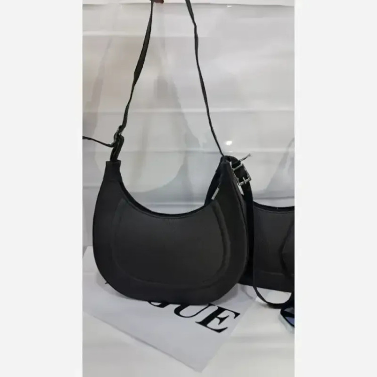 کیف مهرلین چرم مشکی سایز 15 در 20
