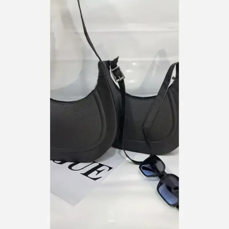 کیف مهرلین چرم مشکی سایز 15 در 20