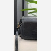 کیف اسپورت هلن چرم خارجی مشکی سایز 20 در 15 با بند دوشی