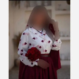 ست شومیز و دامن زنانه مدل قلبی با کمربند چرم سایز 38 تا 48
