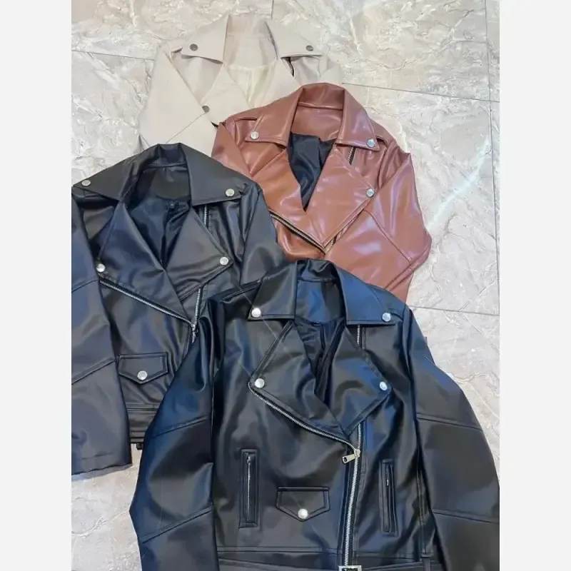 کت چرم آستر دار زنانه مدل زارا