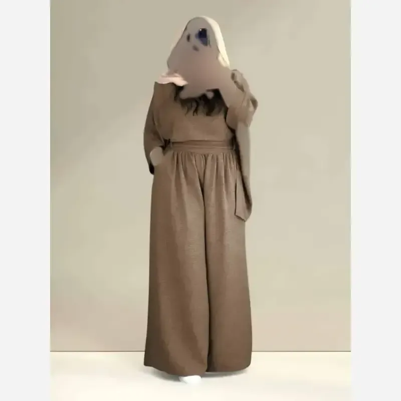 ست شومیز و شلوار لینن شانتون زنانه فری سایز