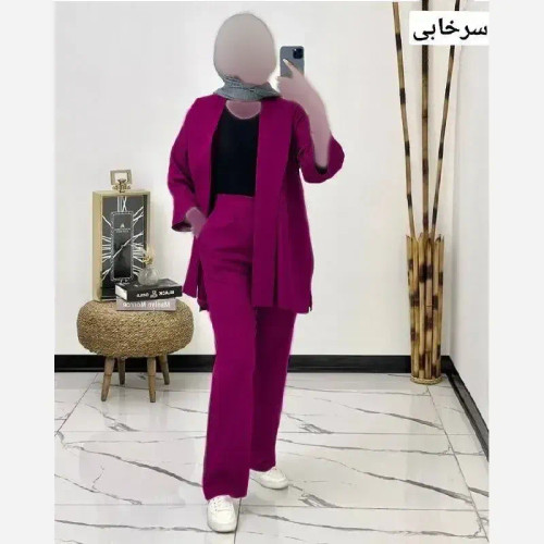 ست مانتو و شلوار طناز جنس میکرو کجراه درجه یک فری سایز