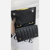 کیف بند زنجیری چرم مشکی زنانه سایز 14 در 20