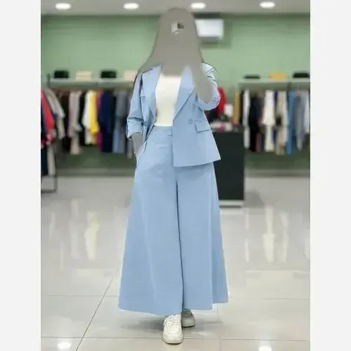 کت شلوار زنانه جنس لینن مدل سارا رنگ مشکی و سبز