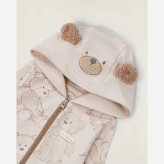ست سه تیکه پسرانه طرح تدی شامل سوییشرت کلاه دار زیر دکمه و شلوار