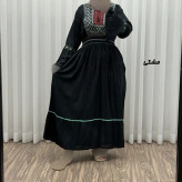 پیراهن نخی گلدوزی زنانه و دخترانه فری سایز مدل نازی کد 1778