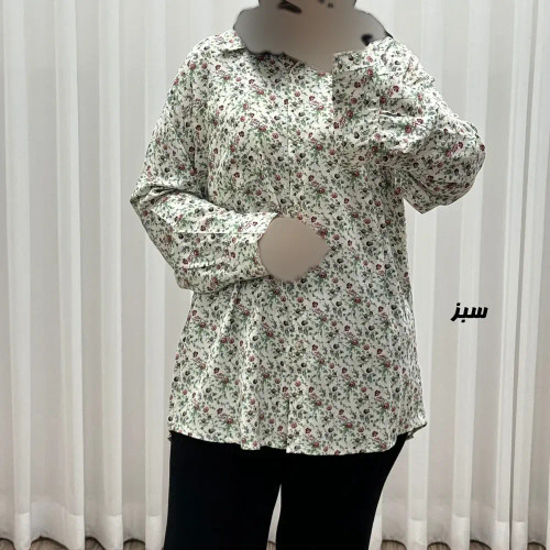 شومیز نخی جلوباز زنانه و دخترانه پارچه خارجی بدون آبرفت و چروک