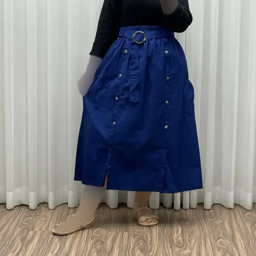 دامن کتان زنانه فری سایز تا 48 قد 90 سانتیمتر چهارفصل شیک و راحت بدون آبرفت و رنگ رفتگی