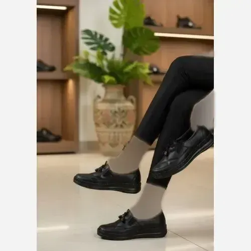 کفش طبی زنانه مدل صبا رویه چرم زیره پیو کفی ماساژور و پد خارپاشنه سایز 37 تا 41