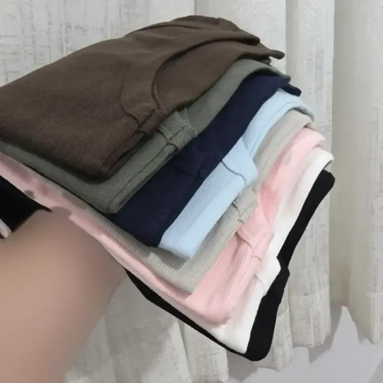 تاپ یقه گرد بیسیک قد 60 جنس فانریپ نخ پنبه فری سایز