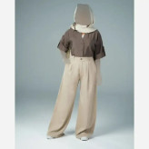شلوار دمپا بوتکات جلو دوخت کرپ مازراتی ترک سایز بزرگ