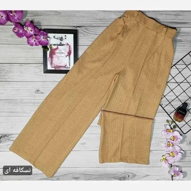 شلوار بگ مراکشی مدل حصیری پارچه مراکشی سوزنی گرم بالا وارداتی