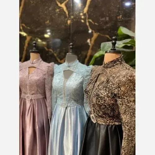 لباس مجلسی زنانه مدل سیندرلا ساتن آمریکایی و شاین سایز 36 تا 50 رنگبندی
