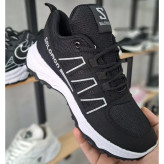 کفش اسپرت زنانه سالومون مشکی رویه مش و اسپیسر تنفسی زیره PU روزمره