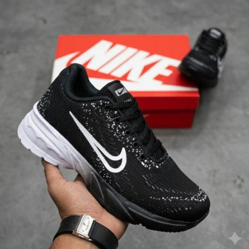 کفش کتانی نایک مردانه مدل زیرو رنگ مشکی سفید