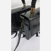 کیف مجلسی چرم ورنی sona سایز 20 در 15 با بند دوشی
