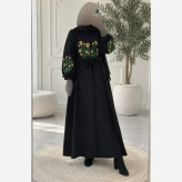 کفتان گلدوزی پاییزه مخمل کبریتی ریز فری سایز قد 140
