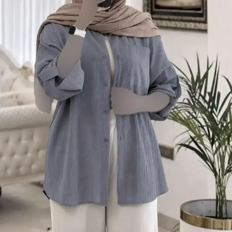 شومیز مانتویی کراش پاگن دار خنک و تابستانه سایز یک و دو