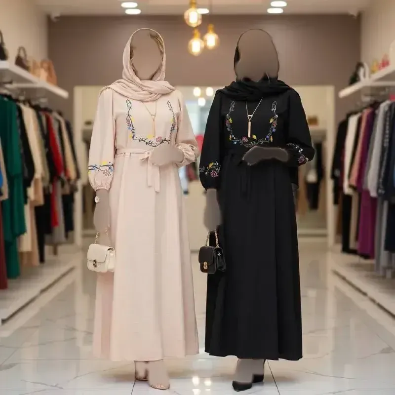 کفتان گلدوزی گلبرگ جنس بابوس فری سایز مناسب 40 تا 52