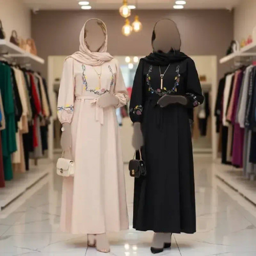 کفتان گلدوزی گلبرگ جنس بابوس فری سایز مناسب 40 تا 52