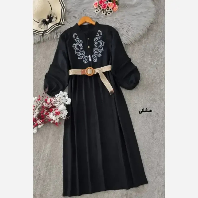 کفتان گلدوزی ترمه جنس شانتون فری سایز بلند مناسب فصل