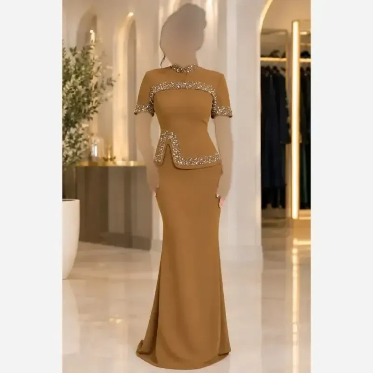 ماکسی مجلسی زنانه جنس غواصی مدل انیس