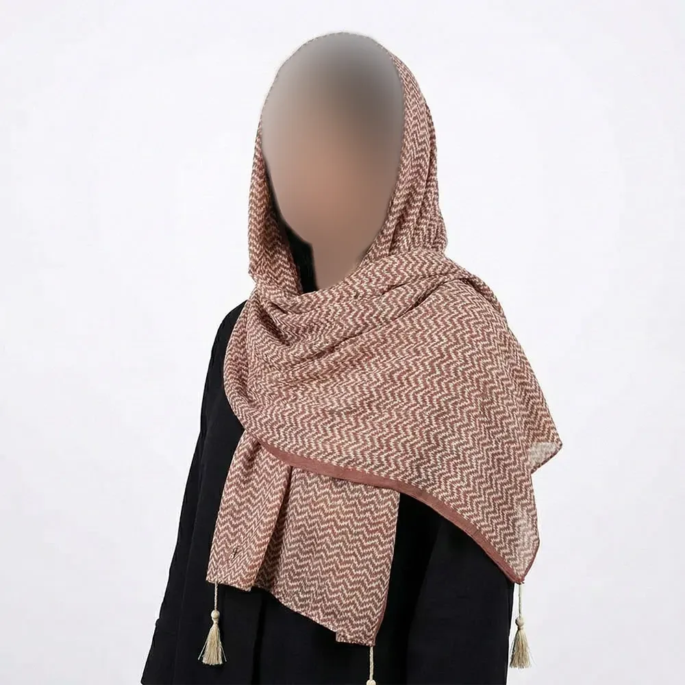 شال زنانه پلیسه زیگزال تابستانه و بهاره کد 9636