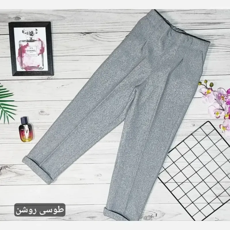شلوار مام استایل فوتر پشمی زنانه سایز 40 تا 48