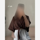 شومیز جلو گره ای لینن پنبه مدل تبسم فری سایز