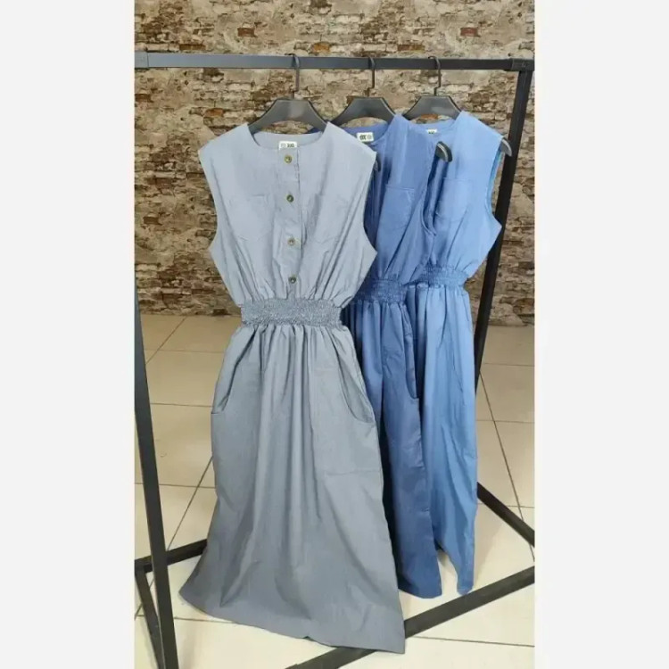 سارافون تابستانه زنانه مدل سامینا جنس تنسل درجه یک فری سایز رنگی